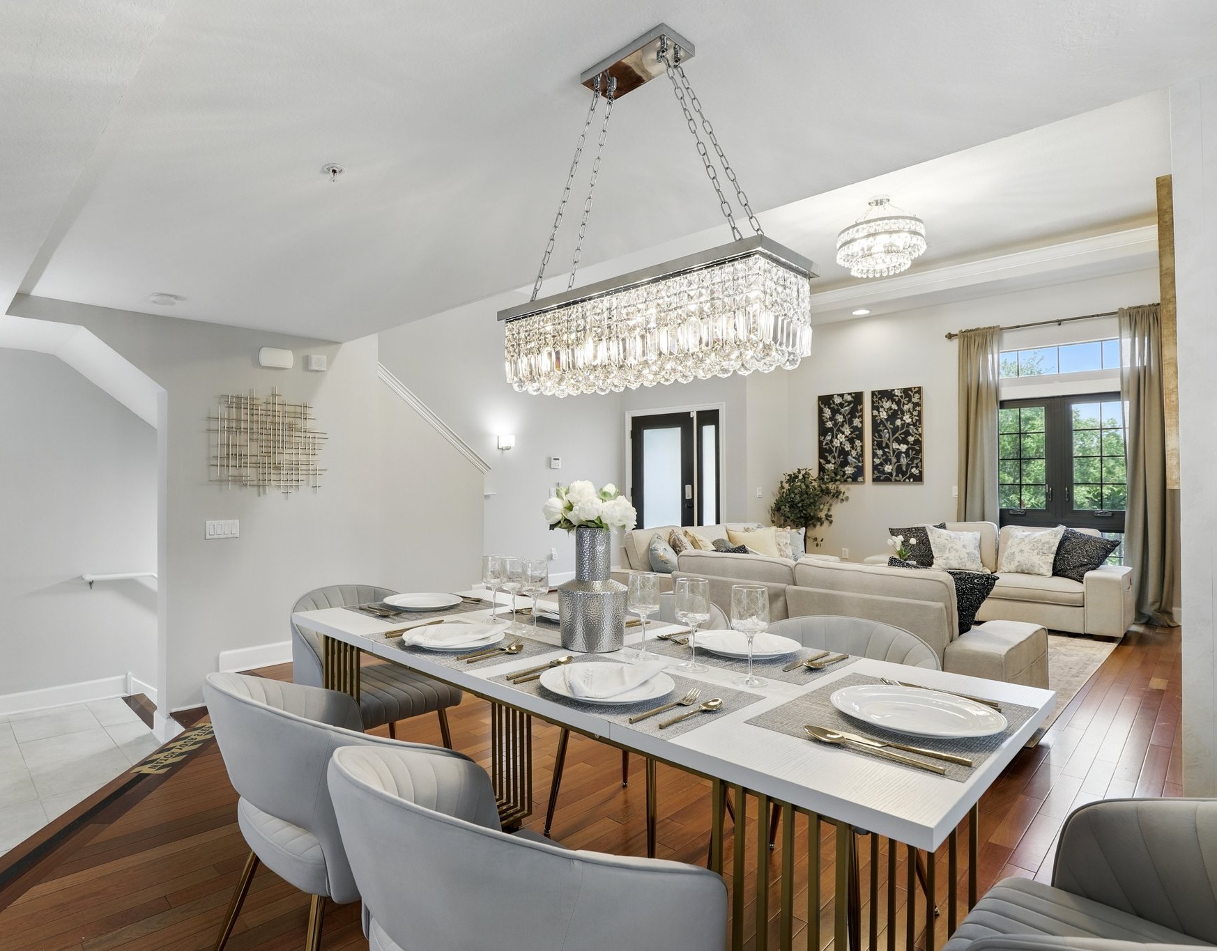 Enchanted Garden interior — dining and living area