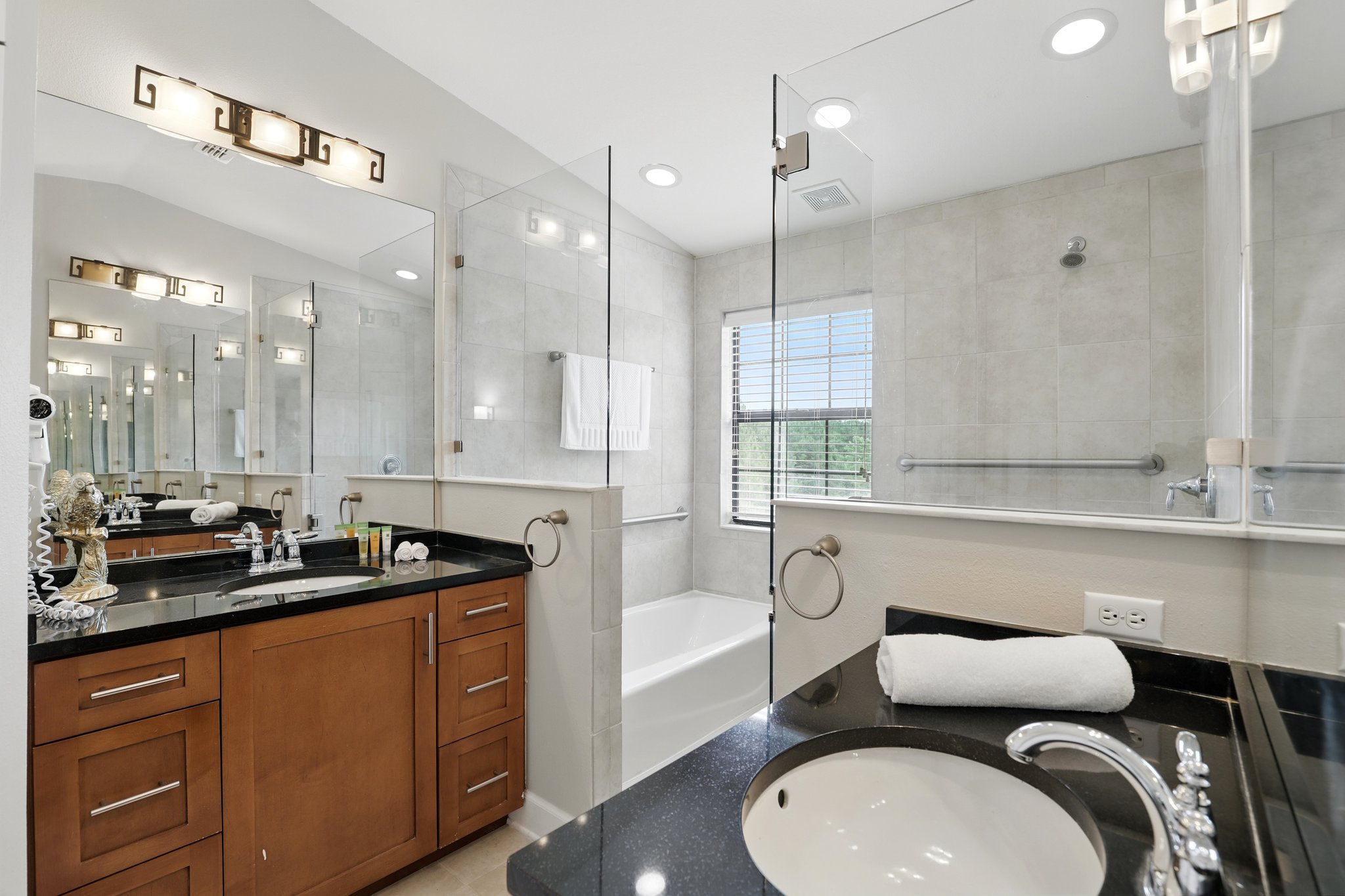 Master bath with double vanity